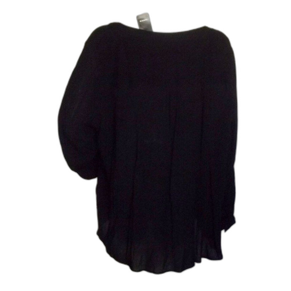 new TORRID Top, 4/4X, Black, Long Tab Sleeve, Pockets, Challis Pullover - Picture 7 of 15